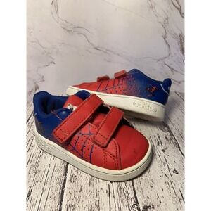 Adidas Advantage Spiderman Toddler Shoes Sneakers‎ Marvel Size 4 Red Black